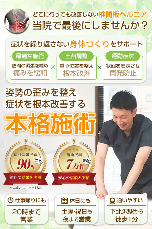 TOP：椎間板ヘルニア