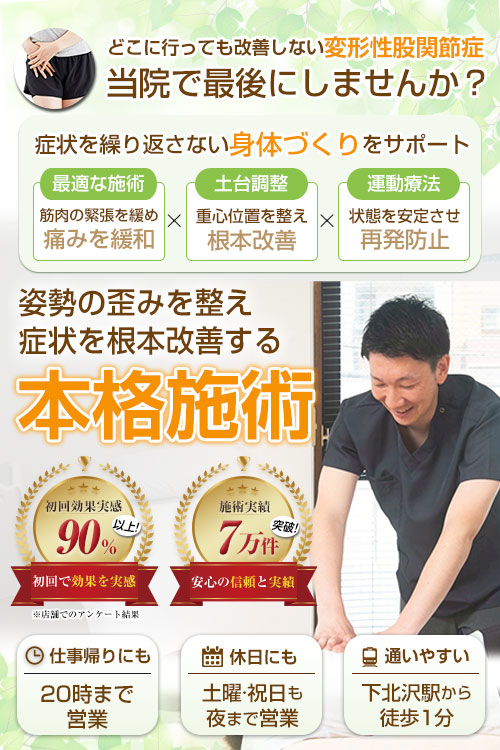 TOP：変形性股関節症